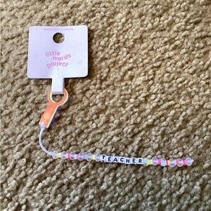 Little Words Project Teacher Water Bottle Charm NWT
